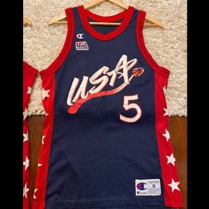 🔥 VTG 90s Grant Hill Dream Team Champion Jersey M